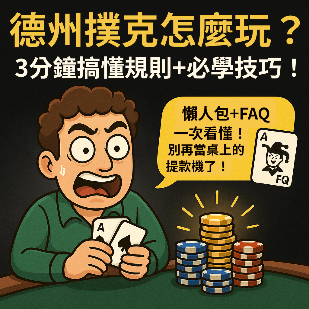 德州撲克怎麼玩？實用規則＋常見問題一次搞懂！